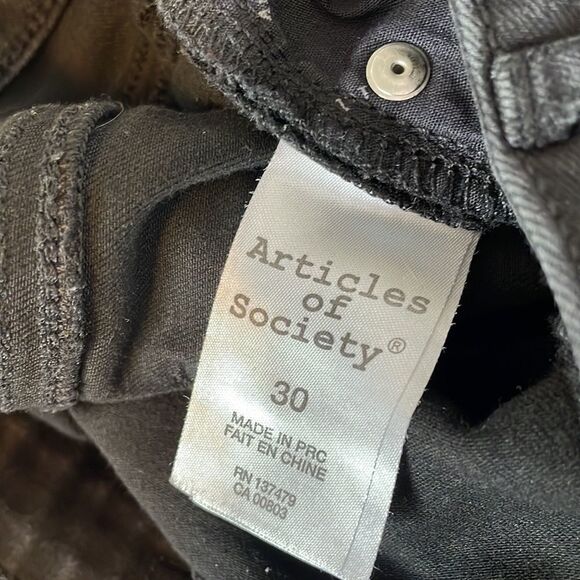 Articles of Society black distressed skinny jeans size 30 - Picture 4 of 9
